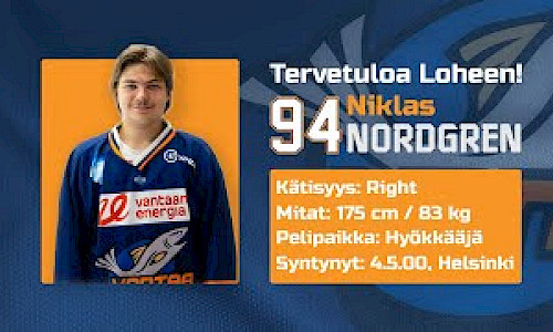 Tervetuloa, Niklas Nordgren!