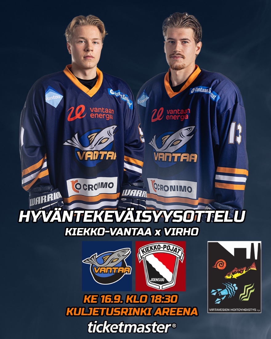 Kiekko-Vantaa x Virho RY hyväntekeväisyysottelu